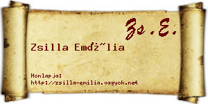Zsilla Emília névjegykártya
